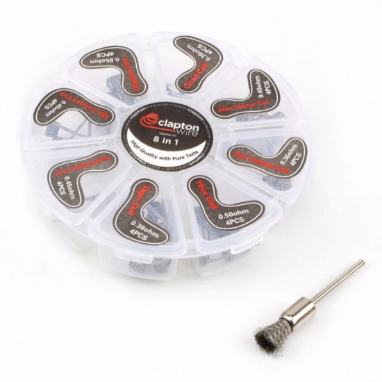 Clapton Wire 8 In 1 Hazır Sarılmış Coil Paketi 32 Adet Coil Kit